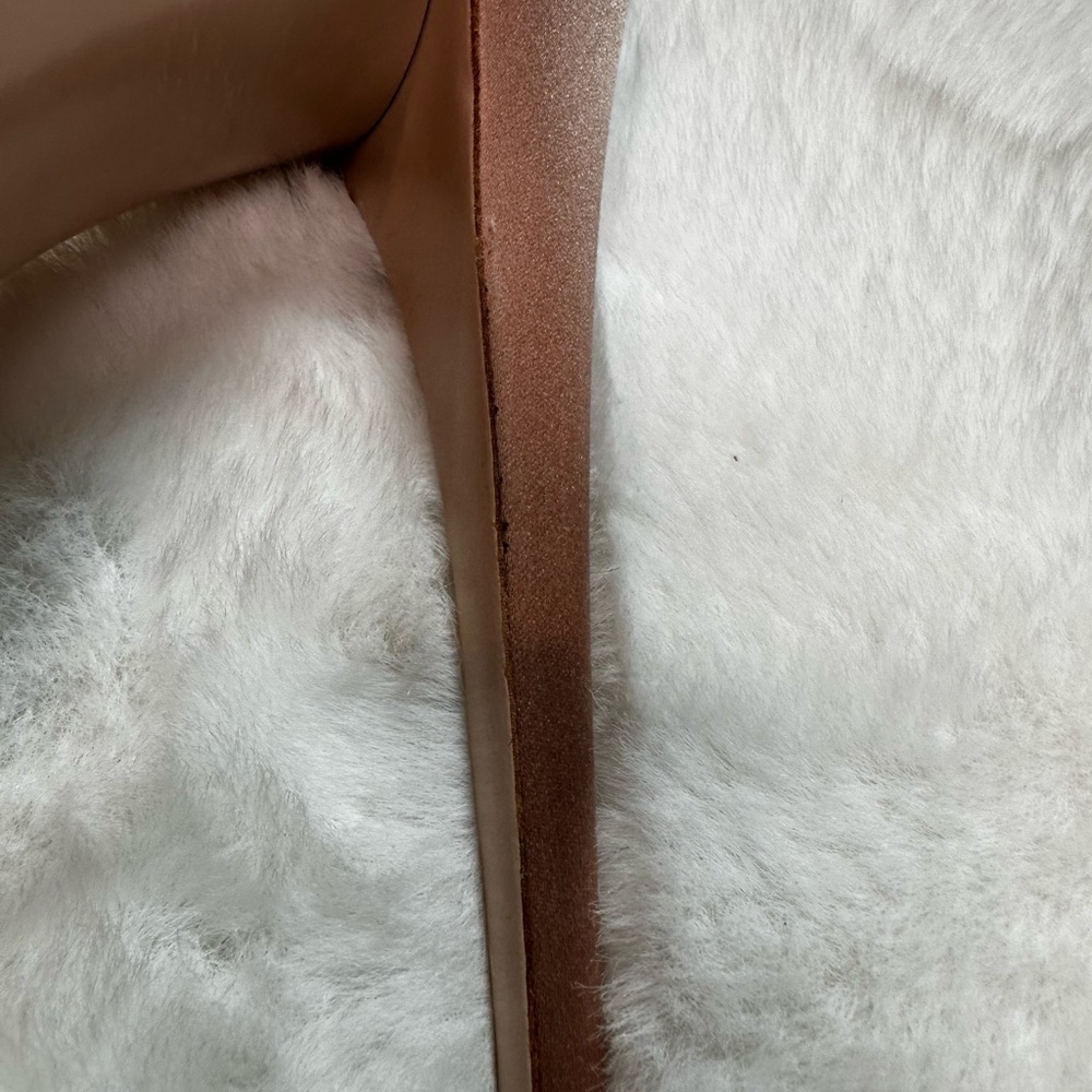 Miu Miu Tan-nude dusty pink Satin Heels with Crystal Accents-brand new - Picture 7 of 13